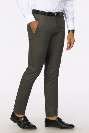 Olive Slim Fit Formal Trouser
