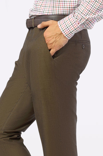 Brown Regular Fit Trouser