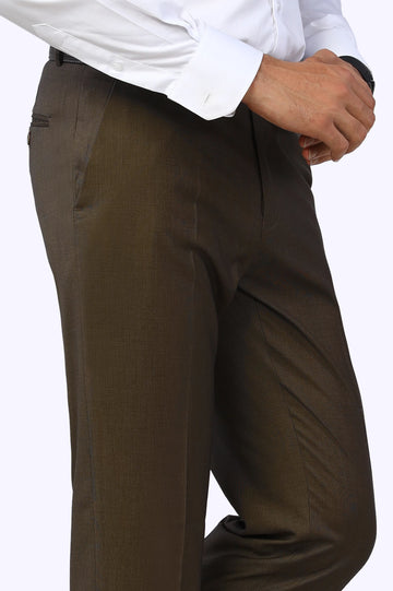 Brown Smart Fit Formal Trouser
