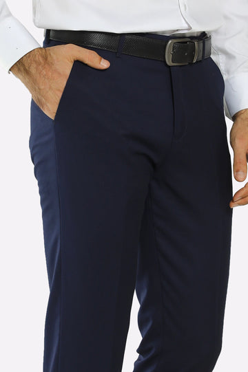 Royal Blue Regular Fit Formal Trouser