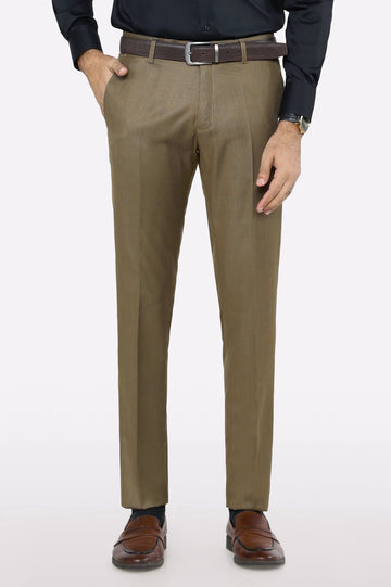 Dark Brown Slim Fit Formal Trouser
