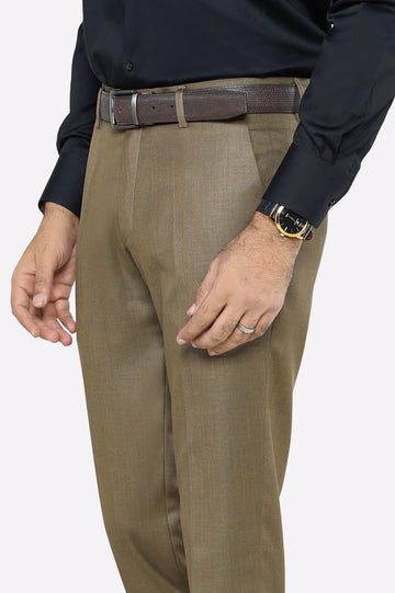 Dark Brown Slim Fit Formal Trouser