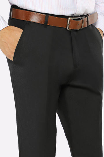 Black Regular Fit Formal Trouser
