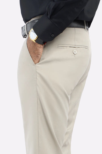 Fawn Slim Fit Formal Trouser