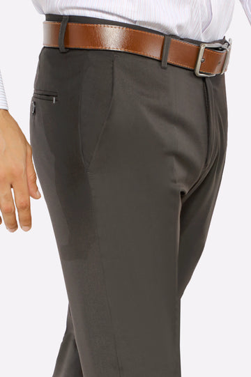Dark Brown Slim Fit Formal Trouser