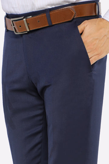 Royal Blue Slim Fit Formal Trouser