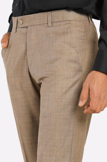 Brown Smart Fit Formal Trouser