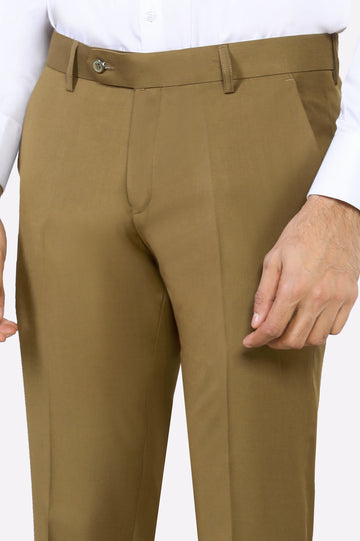 Khaki Slim Fit Formal Trouser