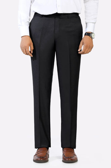 Black Regular Fit Formal Trouser