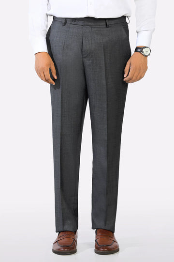 Dark Grey Regular Fit Formal Trouser
