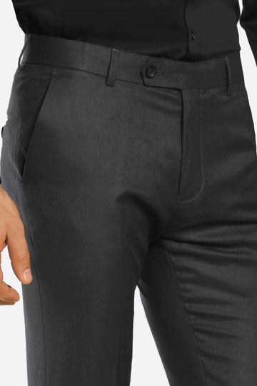Dark Grey Slim Fit Formal Trouser