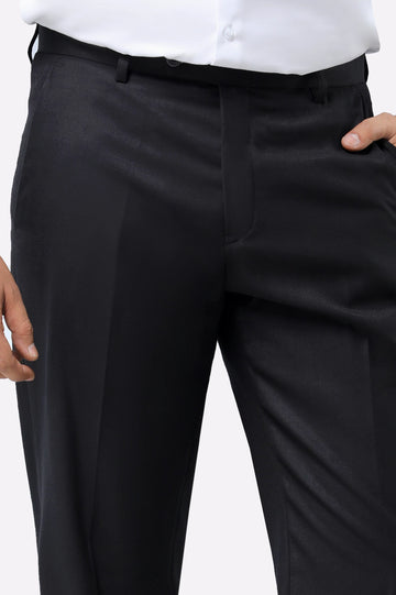 Black Regular Fit Formal Trouser