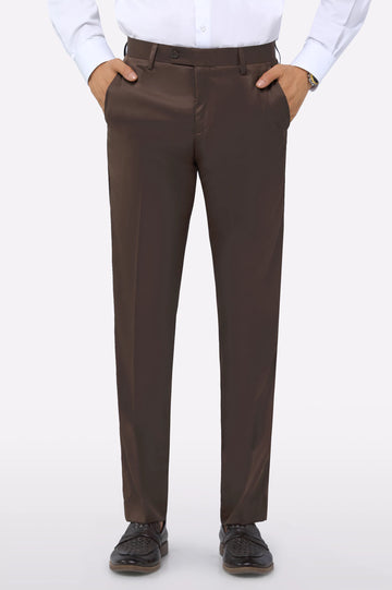 Brown Smart Fit Formal Trouser