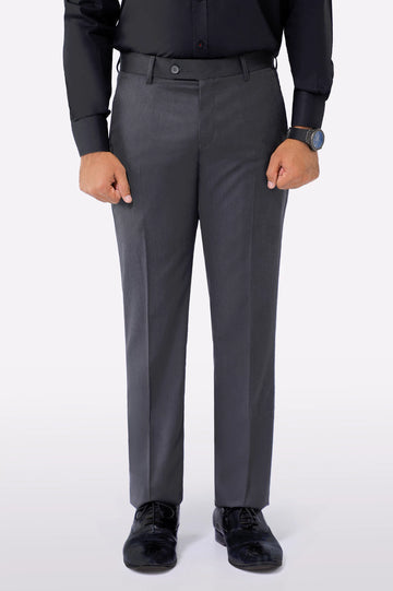 Dark Grey Smart Fit Formal Trouser