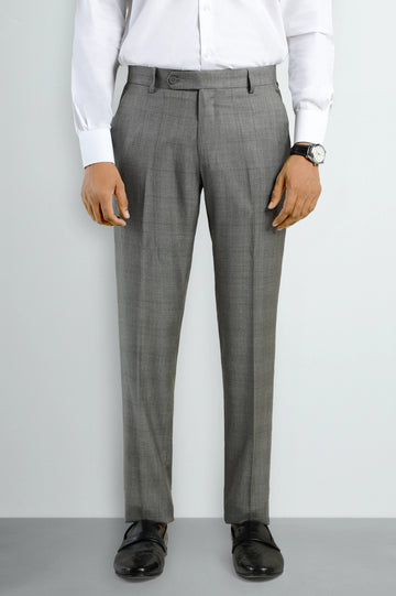 Beige Slim Fit Formal Trouser