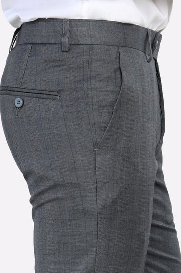 Dark Grey Slim Fit Formal Trouser