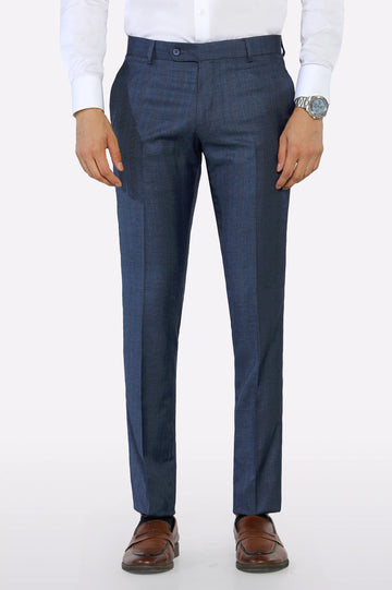 Royal Blue Slim Fit Formal Trouser
