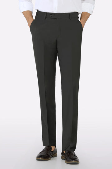 Dark Olive Regular Fit Formal Trouser