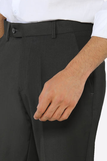 Dark Olive Regular Fit Formal Trouser