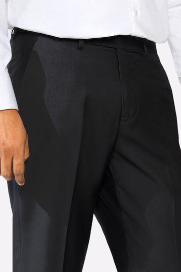 Black Regular Fit Formal Trouser