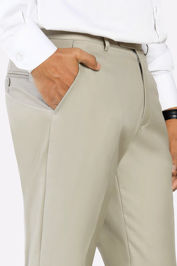 Sand Regular Fit Formal Trouser