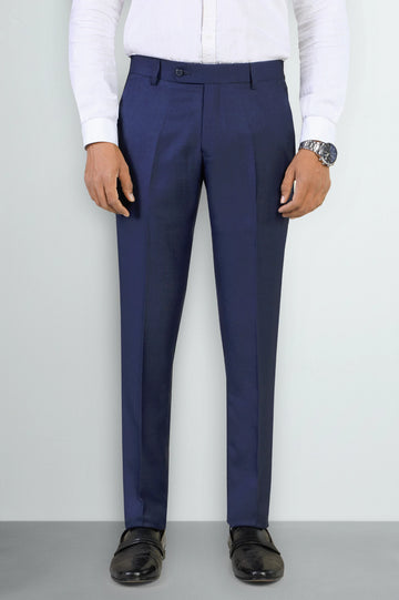 Royal Blue Slim Fit Formal Trouser