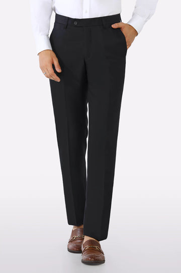 Black Regular Fit Formal Trouser
