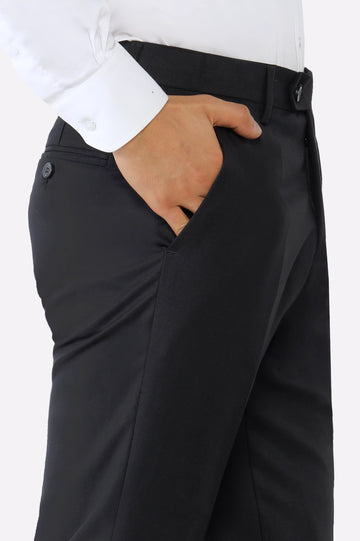 Black Regular Fit Formal Trouser