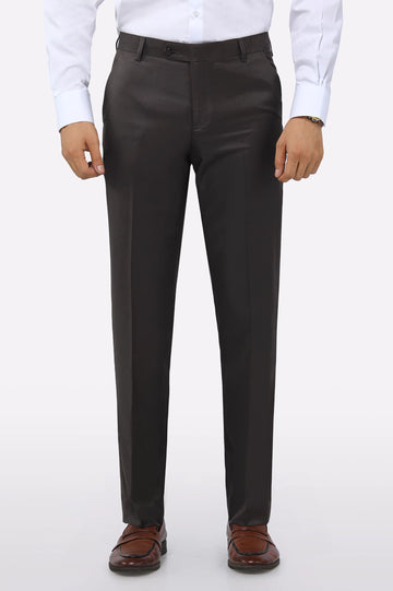 Dark Brown Smart Fit Formal Trouser