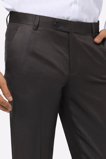 Dark Brown Smart Fit Formal Trouser
