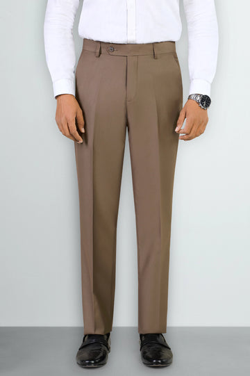 Light Brown Regular Fit Formal Trouser
