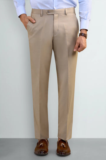 Fawn Regular Fit Formal Trouser