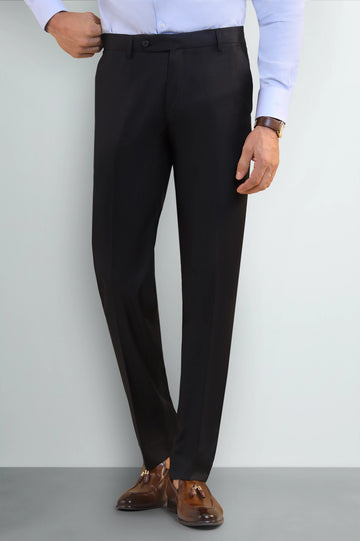 Black Regular Fit Formal Trouser