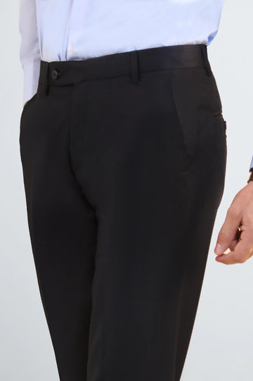 Black Regular Fit Formal Trouser