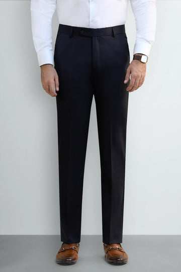 Black Regular Fit Formal Trouser