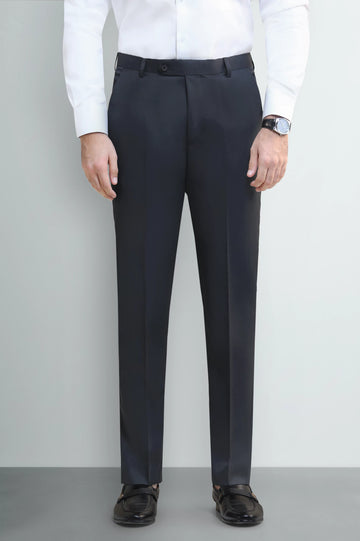 Charcoal Regular Fit Formal Trouser