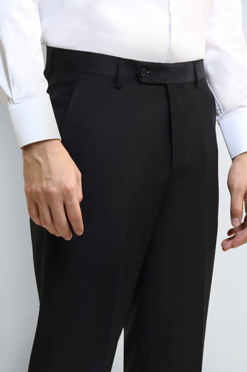 Black Regular Fit Formal Trouser