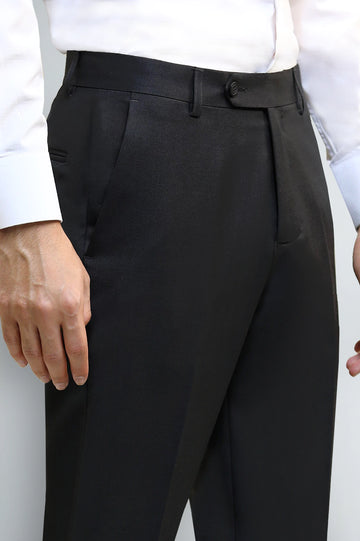 Charcoal Regular Fit Formal Trouser