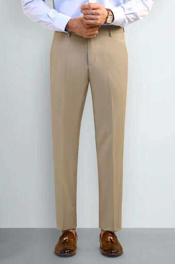 Fawn Regular Fit Formal Trouser