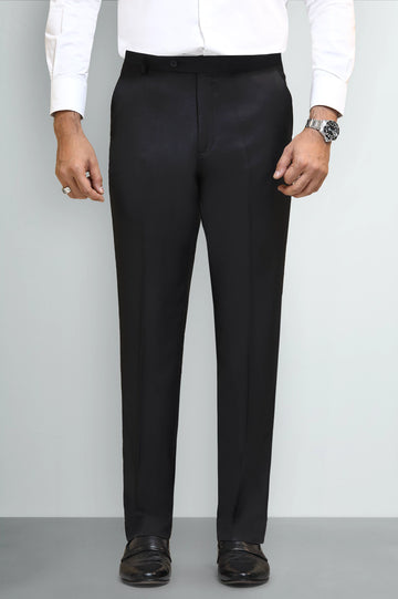 Black Regular Fit Formal Trouser