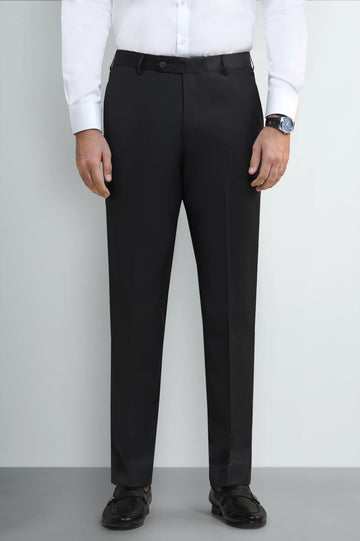 Dark Grey Regular Fit Formal Trouser