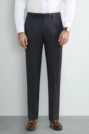 Grey Regular Fit Formal Trouser