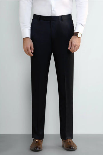 Black Regular Fit Formal Trouser