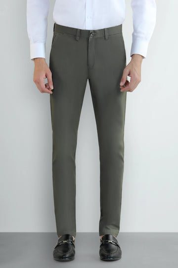 Dark Grey Regular Fit Formal Trouser