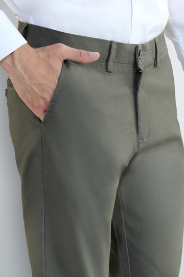 Dark Grey Regular Fit Formal Trouser