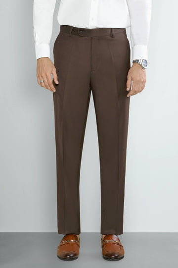 Brown Smart Fit Formal Trouser