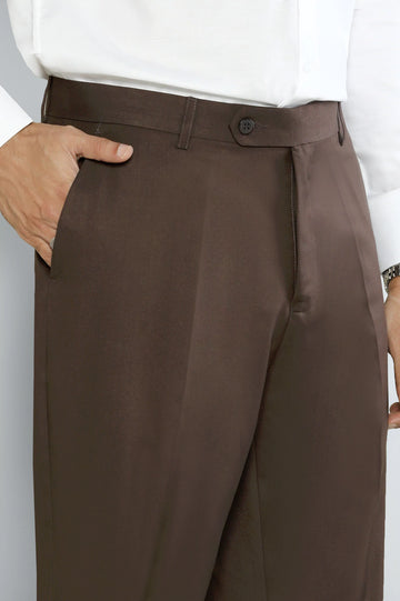 Brown Smart Fit Formal Trouser