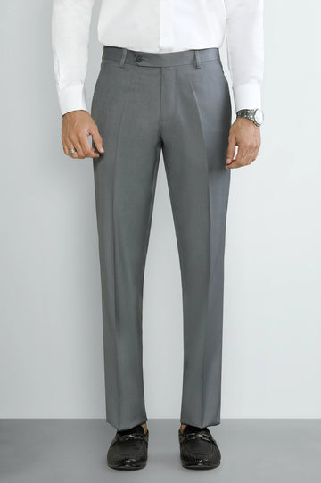 L-Grey Smart Fit Formal Trouser
