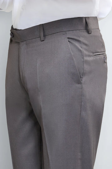 Medium Brown Smart Fit Formal Trouser