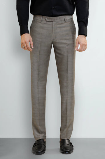 Fawn Slim Fit Formal Trouser